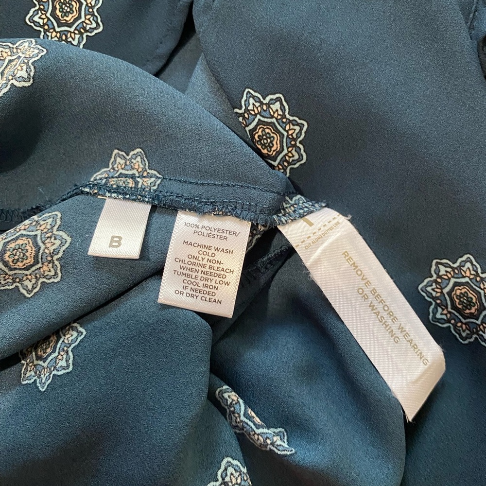 Loft Blue Patterned Top - Picture 4 of 4